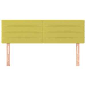 vidaXL T&ecirc;tes de lit 2 pcs Vert 72x5x78/88 cm Tissu