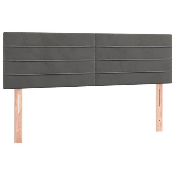 vidaXL voodipeatsid, tumehall, 144x5x78/88 cm, samet