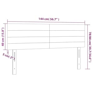 Čela postele 2 ks černá 72 x 5 x 78/88 cm samet - obrázek 8