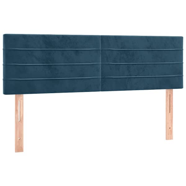 vidaXL voodipeatsid, tumesinine, 144x5x78/88 cm, samet