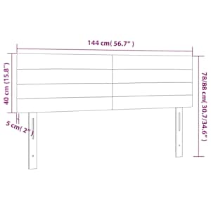 Čela postele 2 ks tmavě modrá 72 x 5 x 78/88 cm samet - obrázek 6