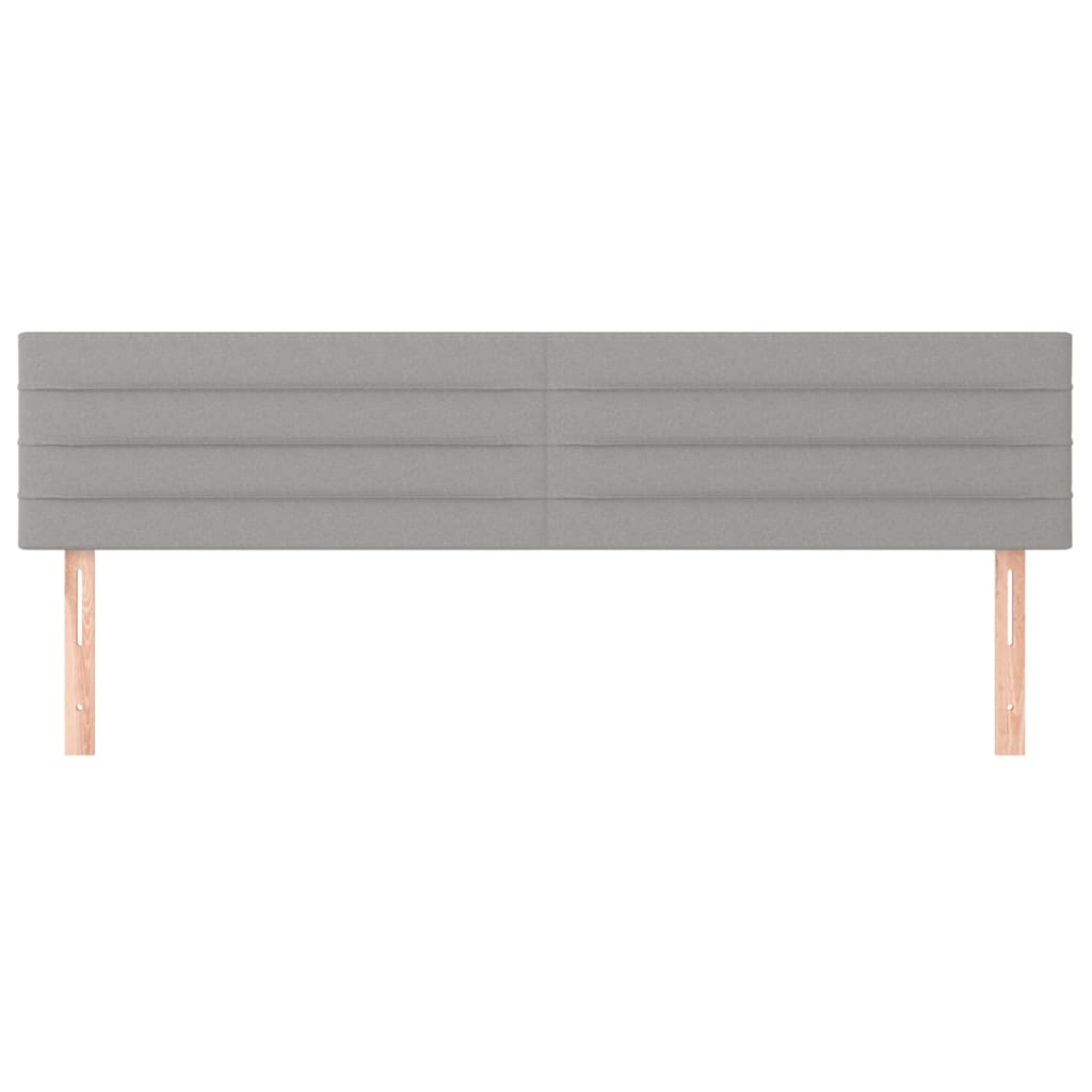 vidaXL Tăblii de pat, 2 buc, gri deschis, 80x5x78/88 cm, textil