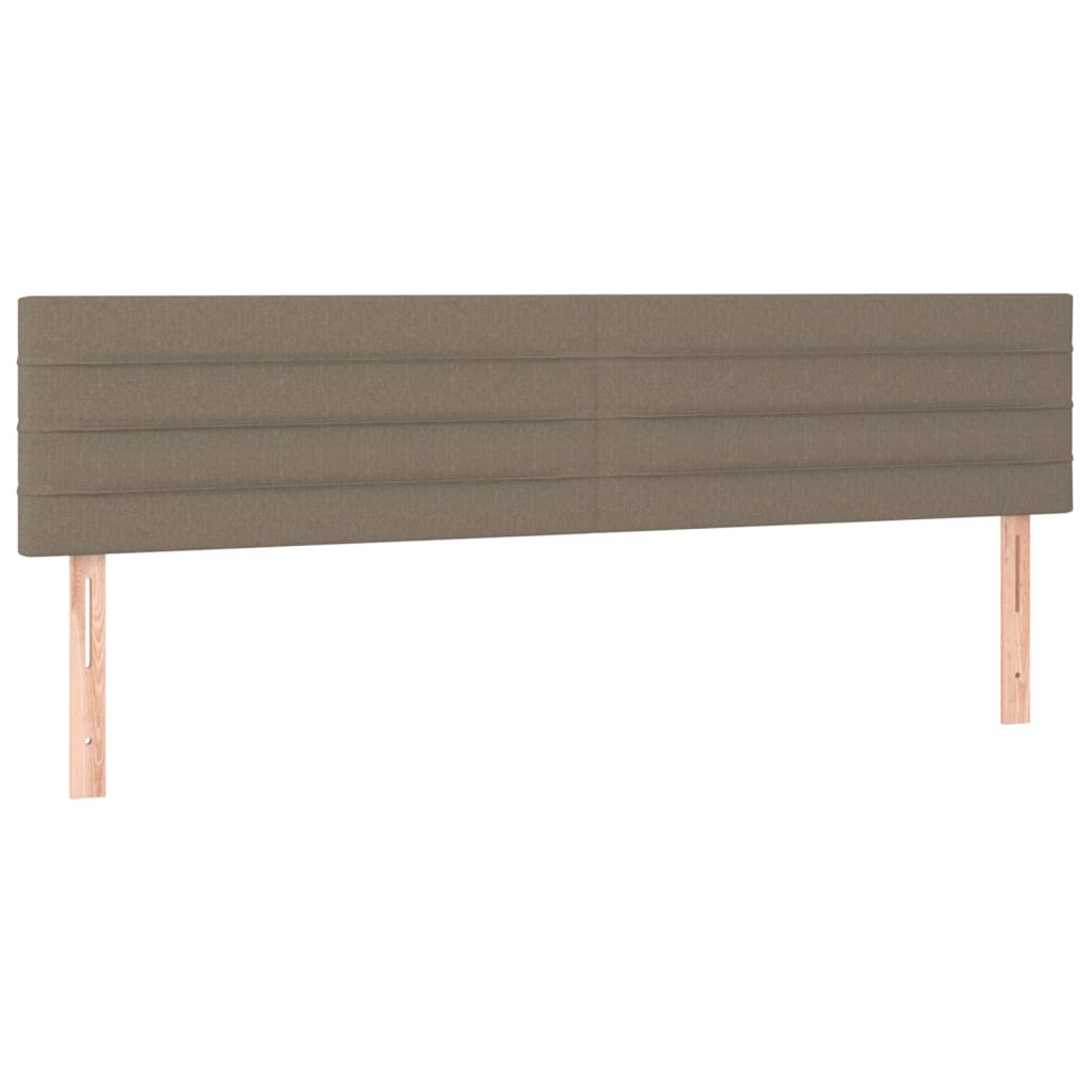 vidaXL Posteljno vzglavje 2 kosa taupe 80x5x78/88 cm blago