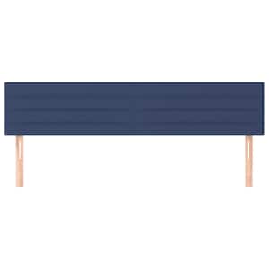 vidaXL Hoofdborden 160x5x78/88 cm stof blauw