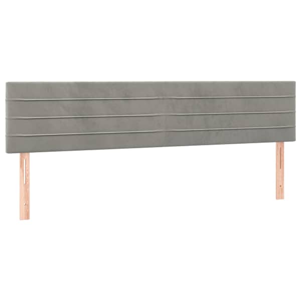 vidaXL voodipeatsid, helehall, 160x5x78/88 cm, samet