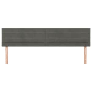Čela postele tmavě šedá 160x5x78/88 cm samet - obrázek 3