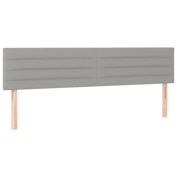 vidaXL voodipeatsid, helehall, 180x5x78/88 cm, kangas