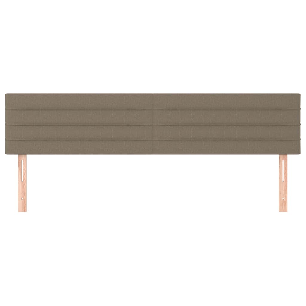 vidaXL Hoofdborden 180x5x78/88 cm stof taupe, foto 2