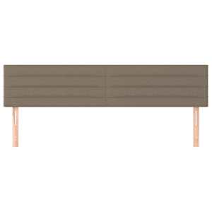 Čelo postele 2 ks taupe 90x5x78/88 cm textil - obrázek 3