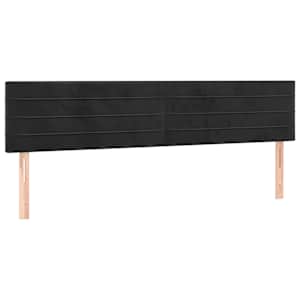 vidaXL voodipeatsid, must, 180x5x78/88 cm, samet