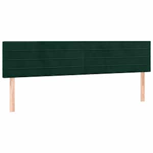 vidaXL voodipeatsid, tumerohelised, 180x5x78/88 cm, samet