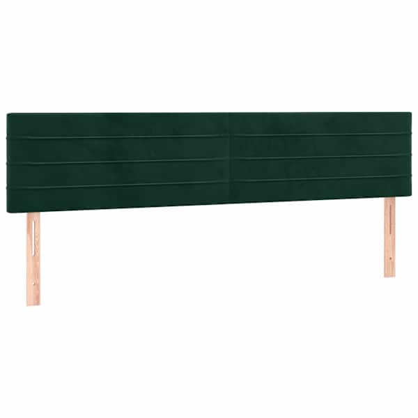vidaXL voodipeatsid, tumerohelised, 180x5x78/88 cm, samet