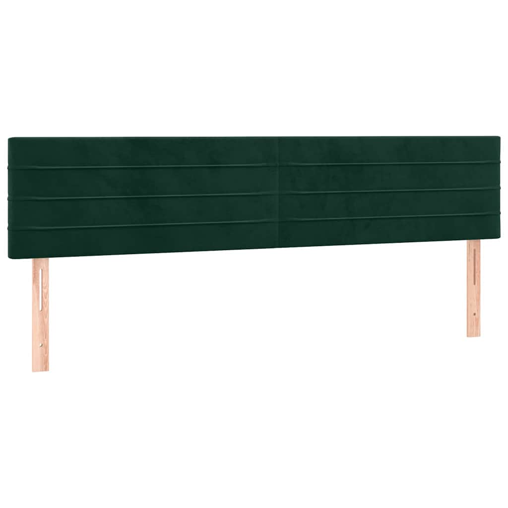 vidaXL Čela postele tmavě zelená 180x5x78/88 cm samet