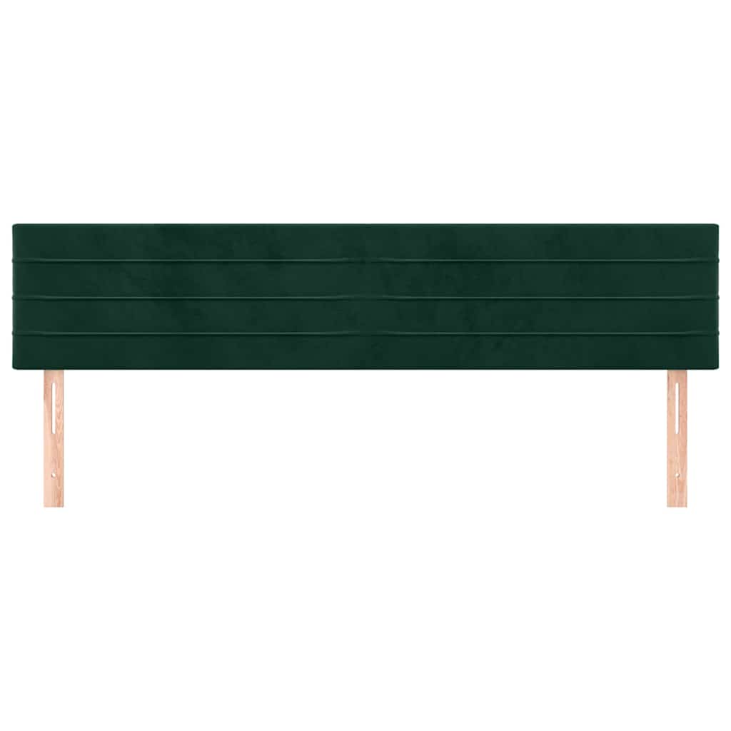 vidaXL Hoofdborden 180x5x78/88 cm fluweel donkergroen groen, foto 2