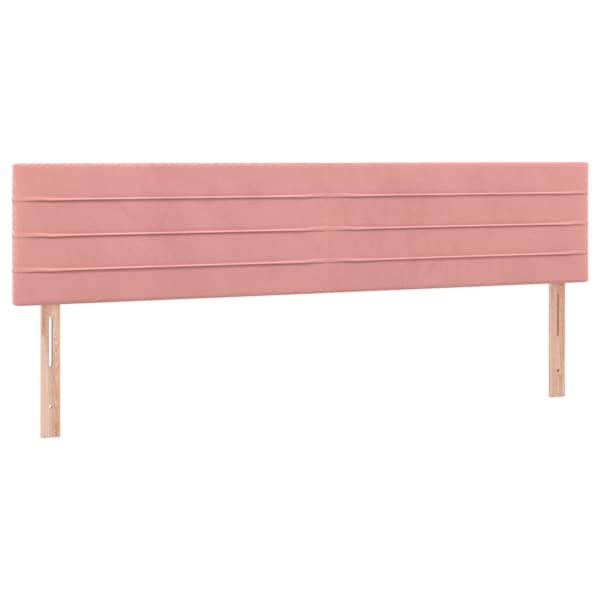vidaXL voodipeatsid, roosa, 180x5x78/88 cm, samet