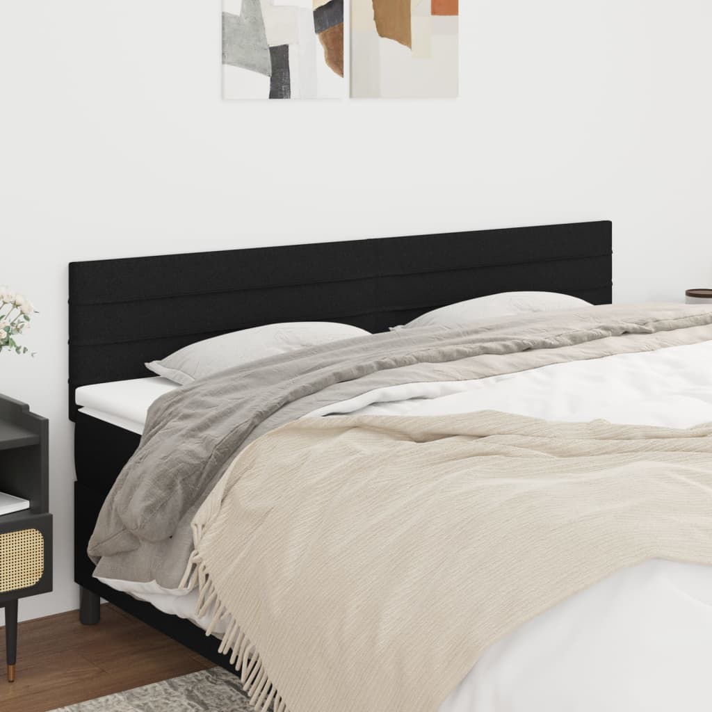 vidaXL Zag��wki, czarne, 200x5x78/88 cm, tkanina