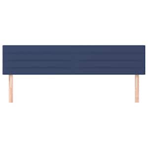 Čelo postele 2 ks modré 100x5x78/88 cm textil - obrázek 3