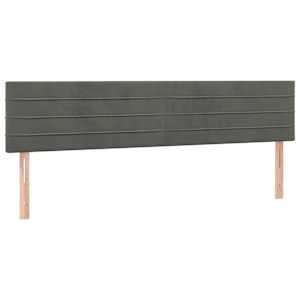 Čela postele tmavě šedá 200x5x78/88 cm samet - obrázek 2
