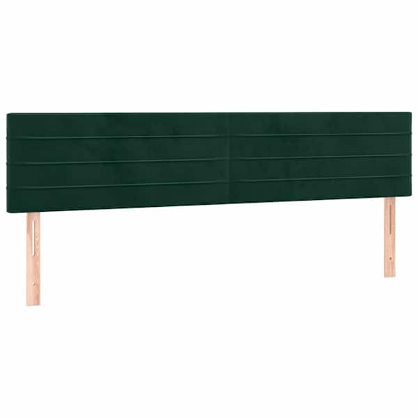 vidaXL voodipeatsid, tumeroheline, 200x5x78/88 cm, samet