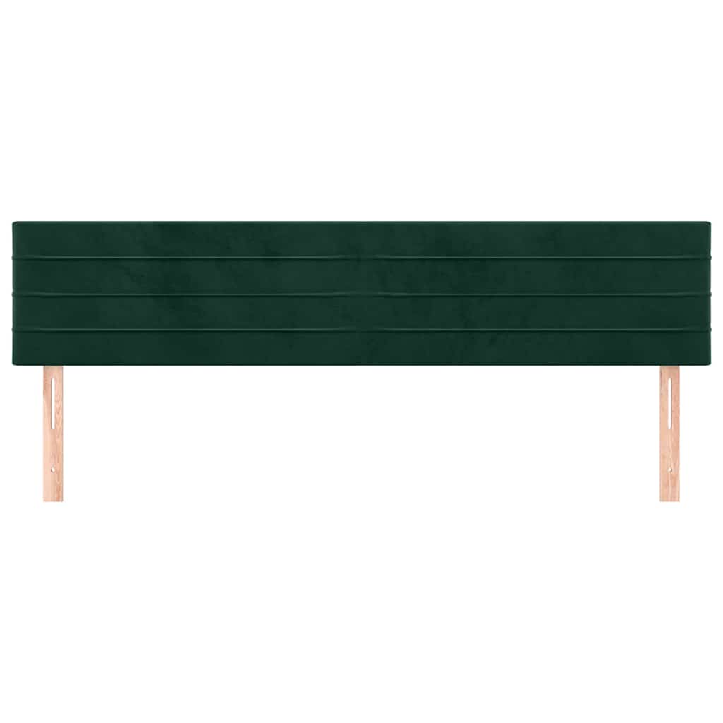 vidaXL Hoofdborden 200x5x78/88 cm fluweel donkergroen groen, foto 2