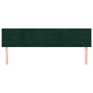 Čelo postele tmavě zelené 100x5x78/88 cm samet - obrázek 3