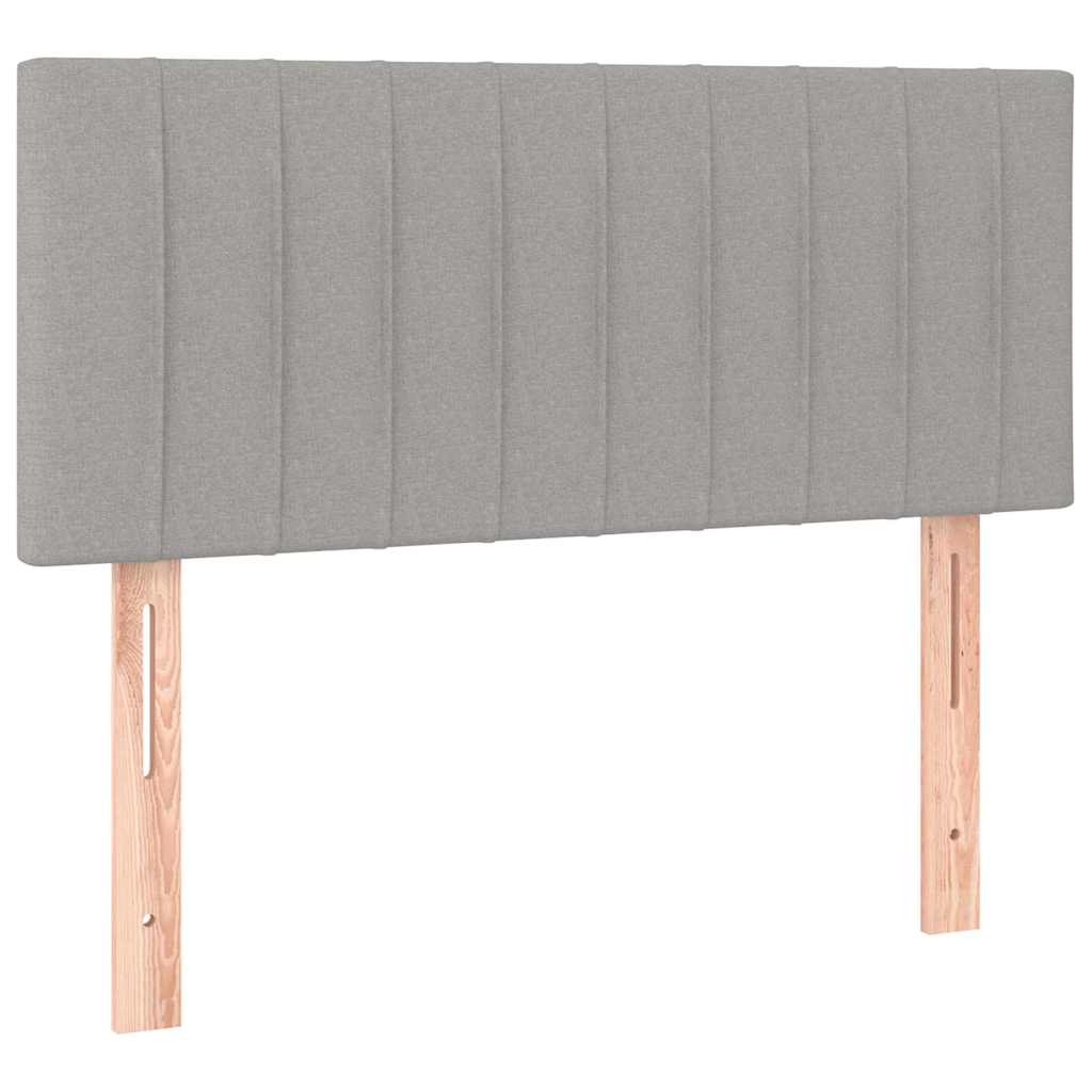 vidaXL Tăblie de pat, gri deschis, 80x5x78/88 cm, textil