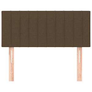 Čelo postele tmavě hnědé 80 x 5 x 78/88 cm textil - obrázek 3