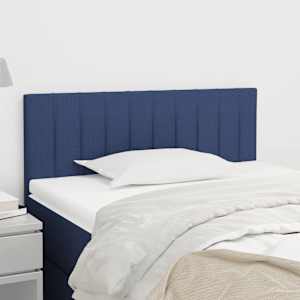 Čelo postele modré 80 x 5 x 78/88 cm textil - obrázek 1