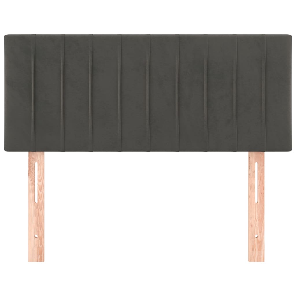 vidaXL Hoofdbord 80x5x78/88 cm fluweel donkergrijs afbeelding