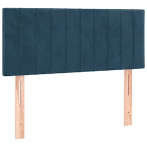 Čelo postele tmavě modré 80 x 5 x 78/88 cm samet - obrázek 2