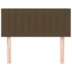 Čelo postele tmavě hnědé 90x5x78/88 cm textil - obrázek 3