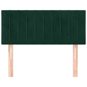 Čelo postele tmavě zelené 90x5x78/88 cm samet - obrázek 3