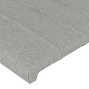 Čelo postele světle šedé 100 x 5 x 78/88 cm textil - obrázek 4