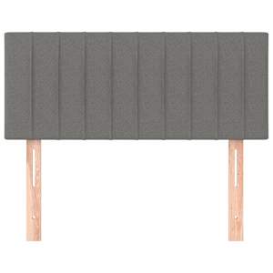 Čelo postele tmavě šedé 100x5x78/88 cm textil - obrázek 3