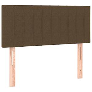 Čelo postele tmavě hnědé 100x5x78/88 cm textil - obrázek 2