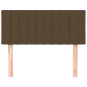 Čelo postele tmavě hnědé 100x5x78/88 cm textil - obrázek 3