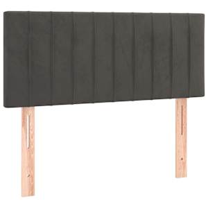 vidaXL voodiraam peats, tumehall, 100x5x78/88 cm, samet