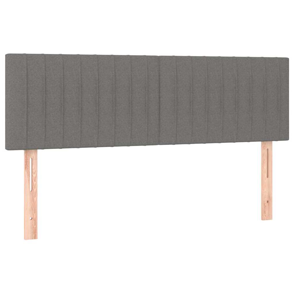 vidaXL Hoofdborden 144x5x78/88 cm stof donkergrijs grijs, foto 3