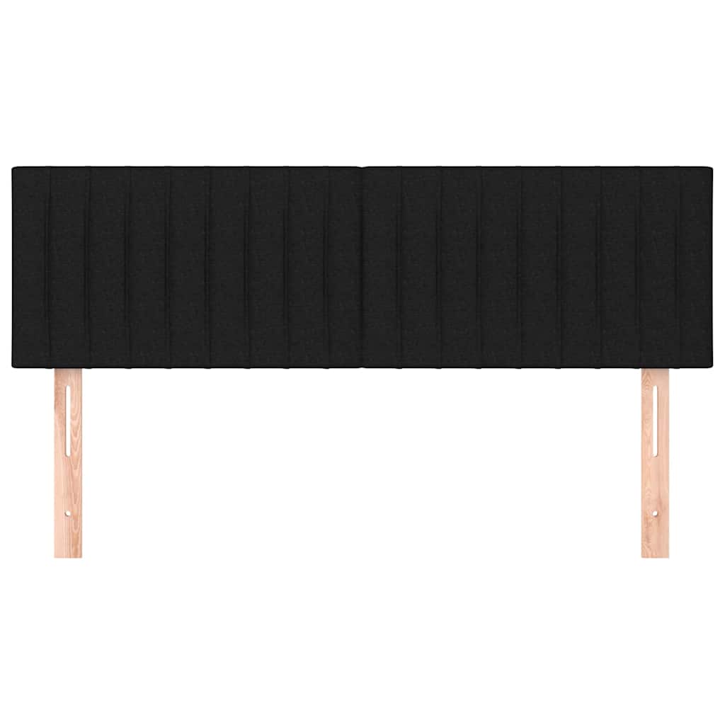 vidaXL Hoofdborden 144x5x78/88 cm stof zwart, foto 2