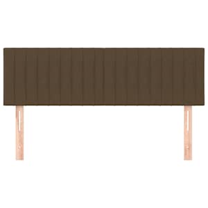 Čela postele tmavě hnědá 144x5x78/88 cm látka - obrázek 3