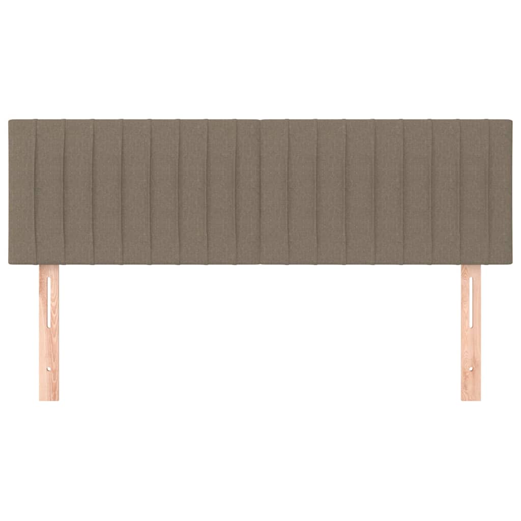 vidaXL Hoofdborden 144x5x78/88 cm stof taupe, foto 2