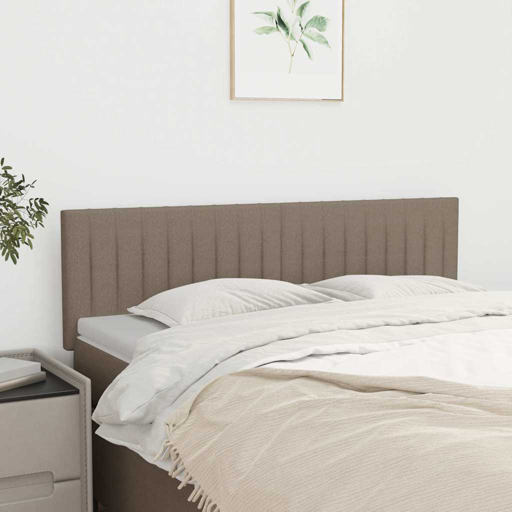 Sengegavl i stof 144 x 5 x 78/88 cm - gråbrun