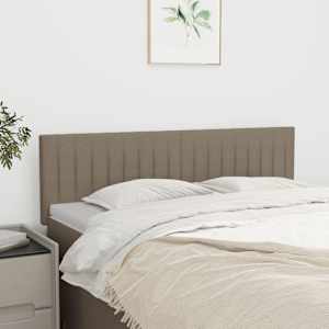 Čela postele 2 ks taupe 72 x 5 x 78/88 cm textil - obrázek 1