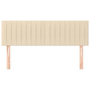 Čela postele 2 ks krémová 72 x 5 x 78/88 cm textil - obrázek 3