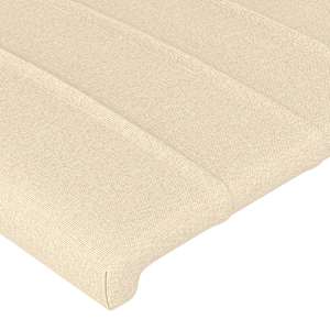 Čela postele 2 ks krémová 72 x 5 x 78/88 cm textil - obrázek 4