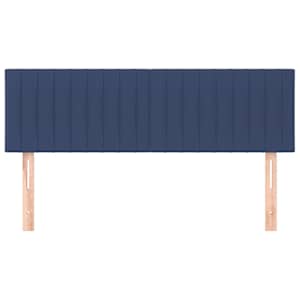 Čela postele 2 ks modrá 72 x 5 x 78/88 cm textil - obrázek 3