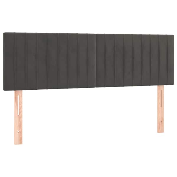 vidaXL voodipeatsid, tumehall, 144x5x78/88 cm, samet