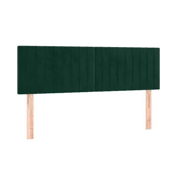 vidaXL voodipeatsid, tumerohelised, 144x5x78/88 cm, samet