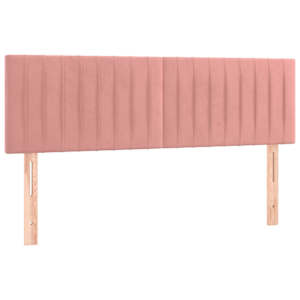 vidaXL voodipeatsid, roosa, 144x5x78/88 cm, samet