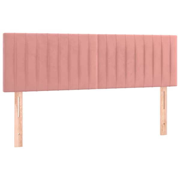 vidaXL voodipeatsid, roosa, 144x5x78/88 cm, samet